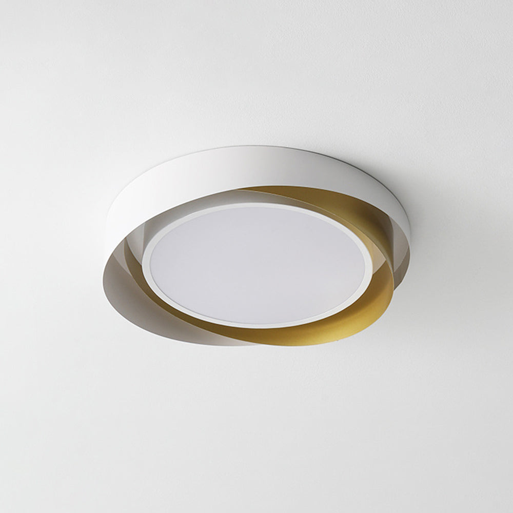 Arisha Moderna Redonda Metal LED Lámpara de Techo Oro/Blanco