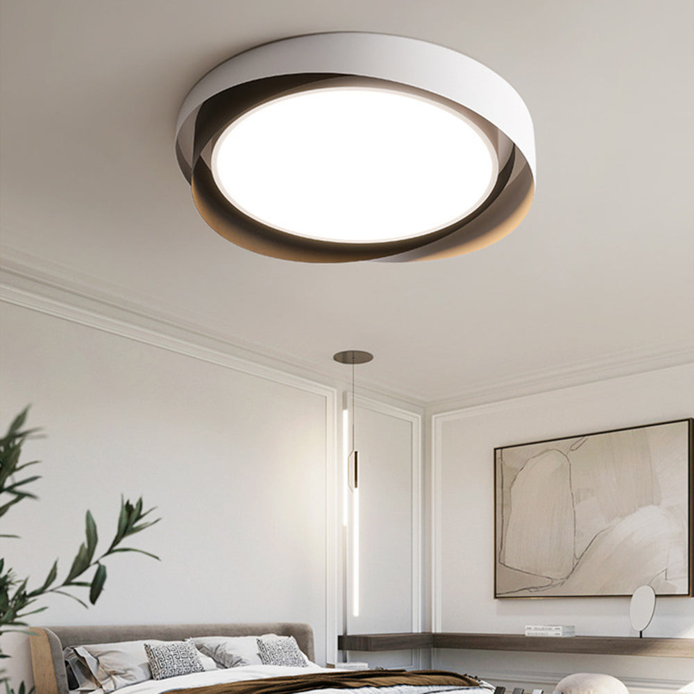 Arisha Moderna Redonda Metal LED Lámpara de Techo Oro/Blanco