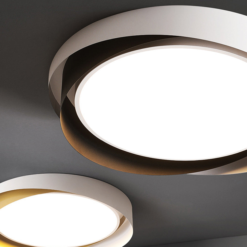 Arisha Moderna Redonda Metal LED Lámpara de Techo Oro/Blanco