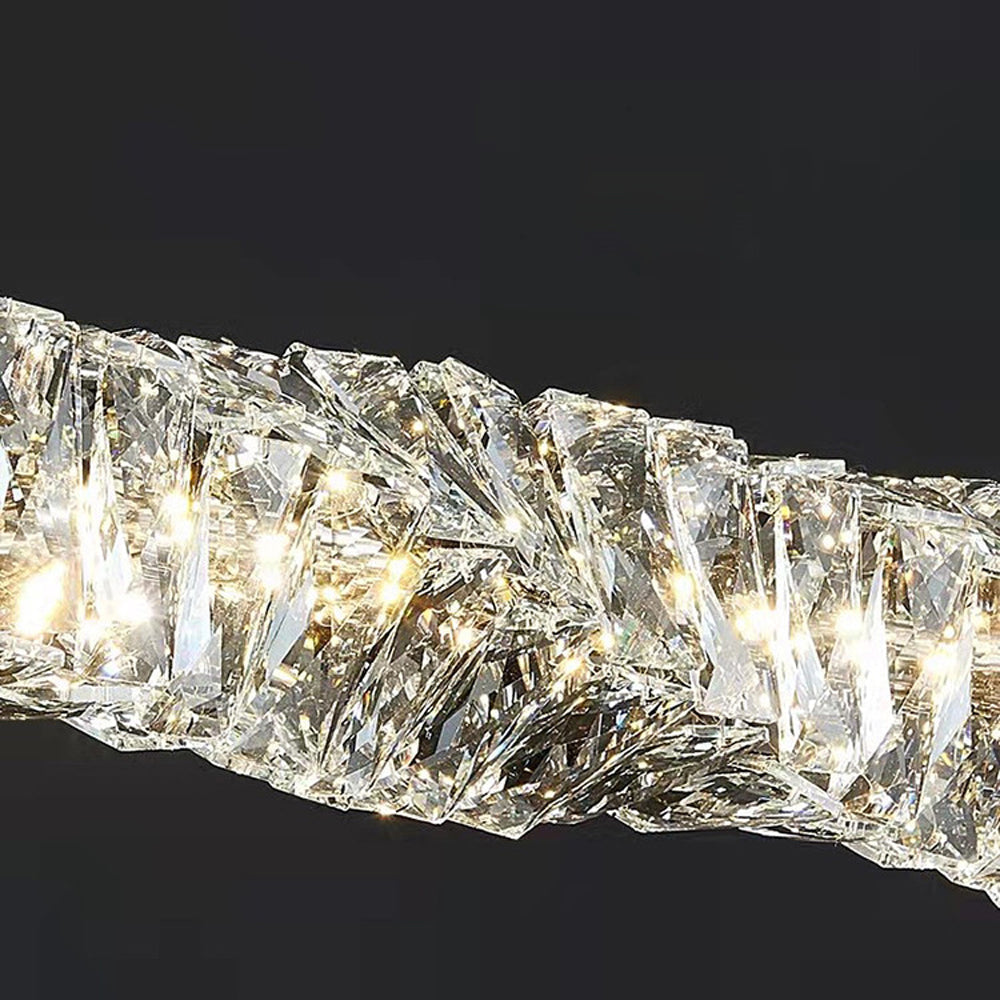 Kristy Moderna Luja Cristal Lámpara Colgante Plata/Ora
