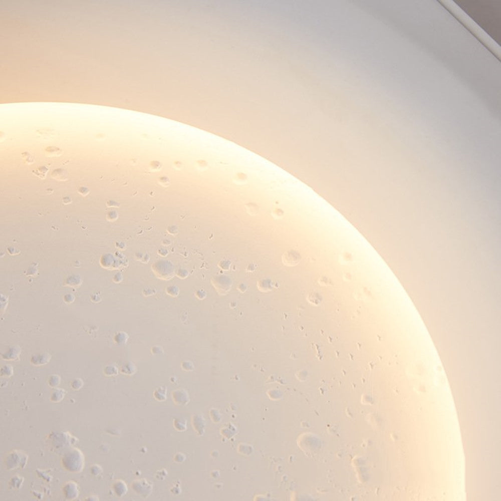Aria Decorativo Luna Metal/Yeso Aplique de Pared Blanco