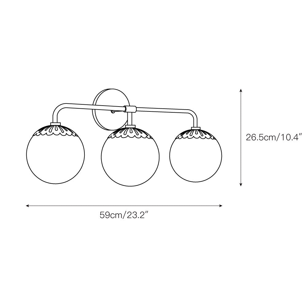 Aegis Modern Minimalist Globe Brass Glass Sconce Wall Lamp - Lamp Copper