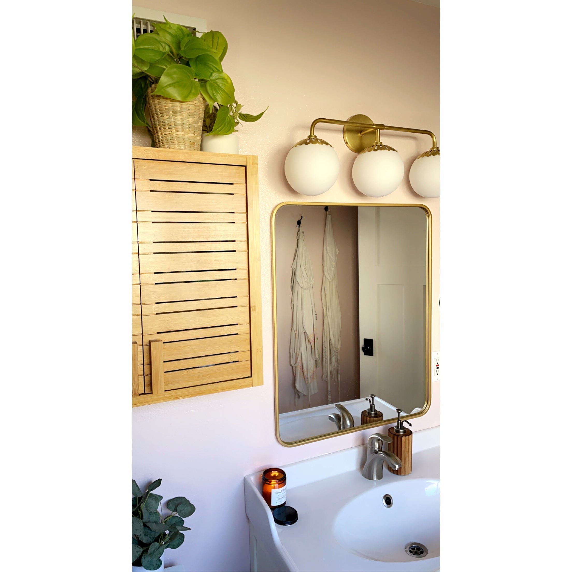 Aegis Modern Minimalist Globe Brass Glass Sconce Wall Lamp - Lamp Copper