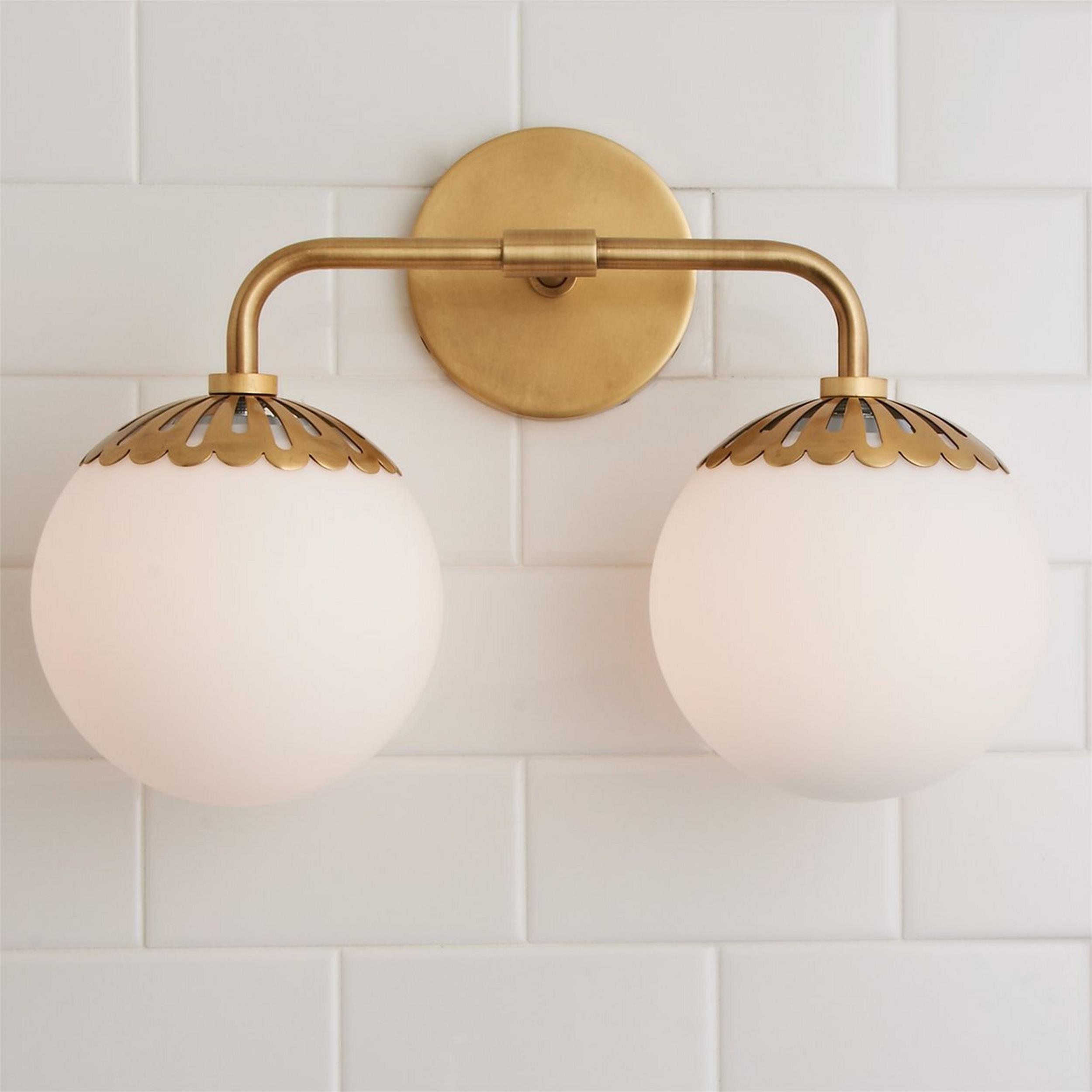 Aegis Modern Minimalist Globe Brass Glass Sconce Wall Lamp - Lamp Copper