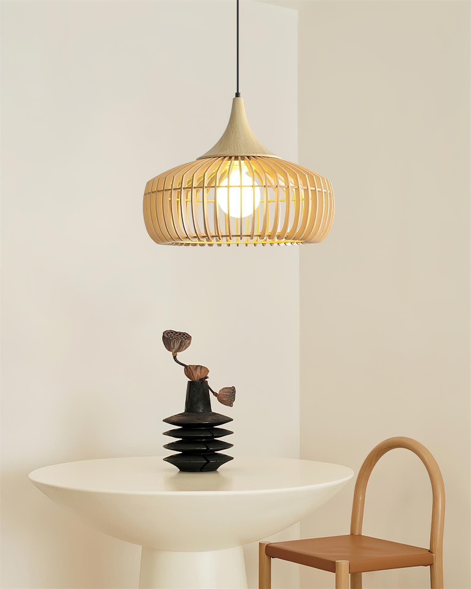 Zivora Natural Bamboo Rattan Pendant Light - Letslighting