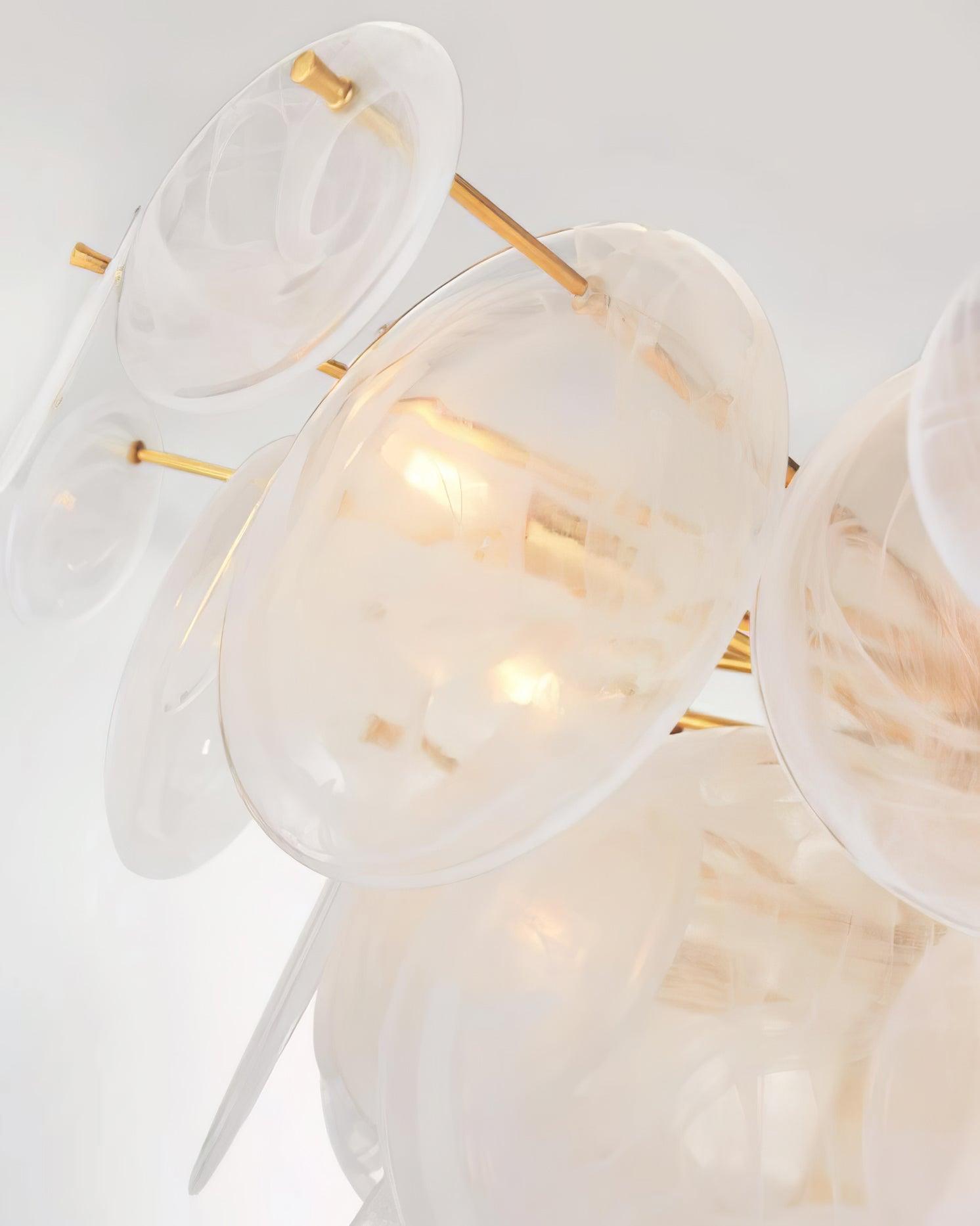 Olvynis Postmodern Luxury Discs Brass Glass Metal Chandelier - Letslighting