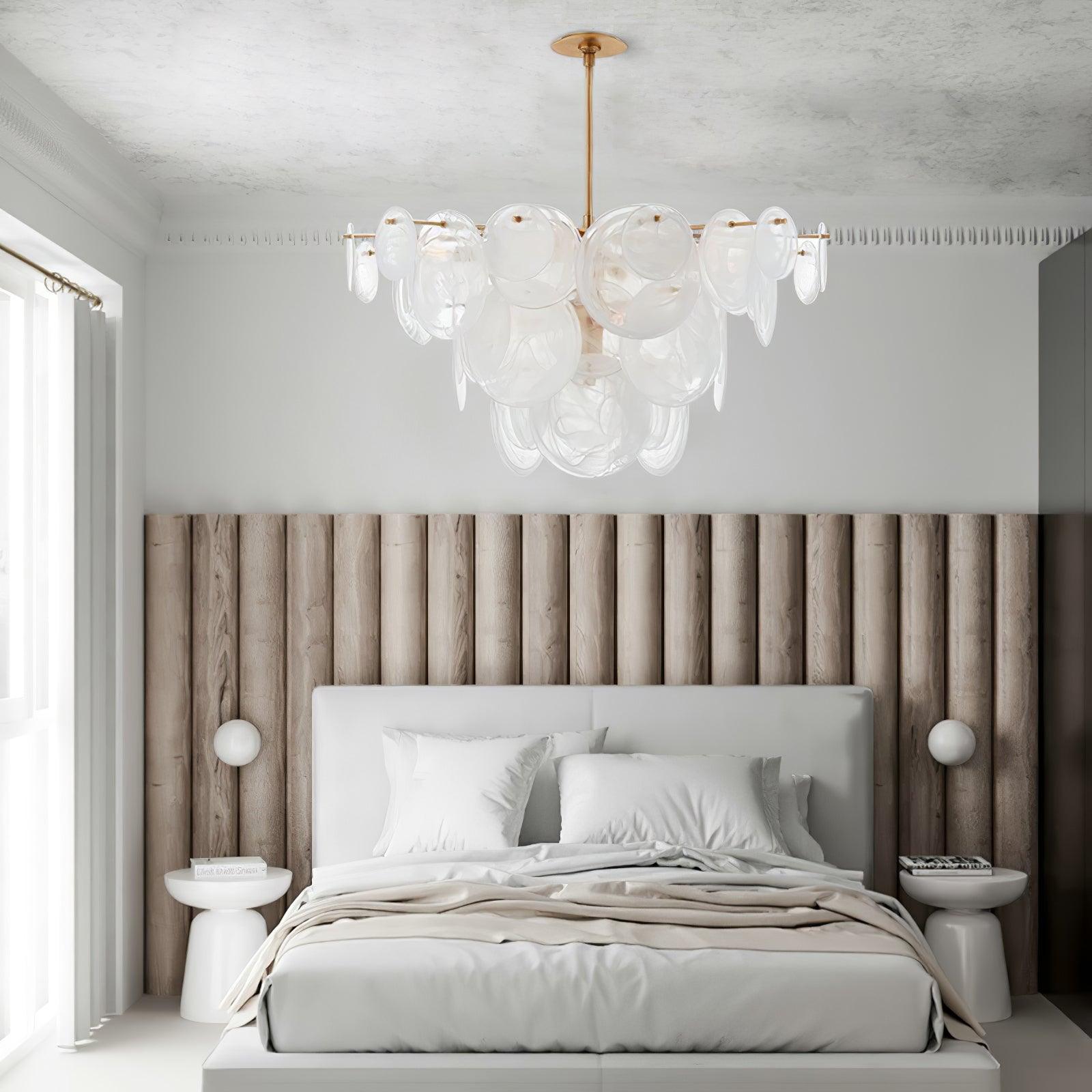 Olvynis Postmodern Luxury Discs Brass Glass Metal Chandelier - Letslighting