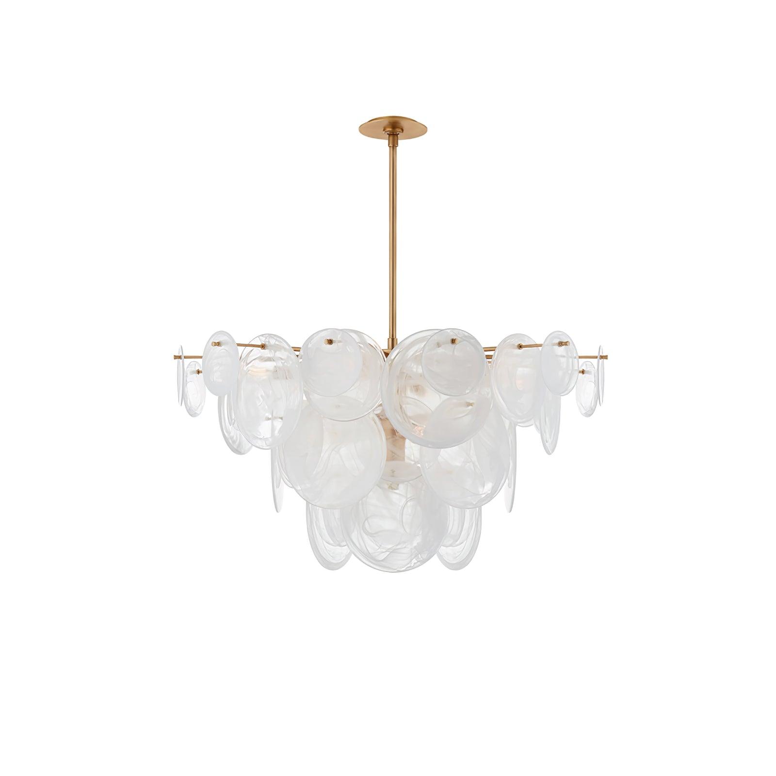 Olvynis Postmodern Luxury Discs Brass Glass Metal Chandelier - Letslighting
