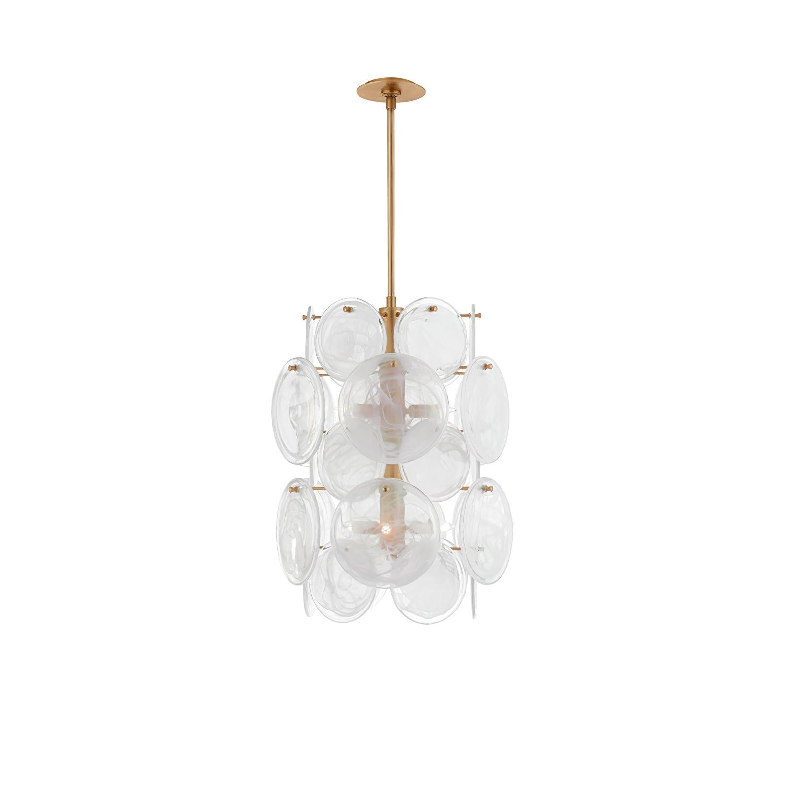 Olvynis Postmodern Luxury Discs Brass Glass Metal Chandelier - Letslighting