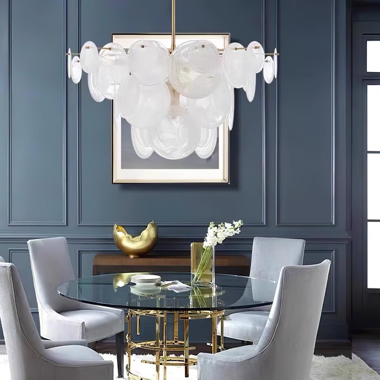 Olvynis Postmodern Luxury Discs Brass Glass Metal Chandelier - Letslighting