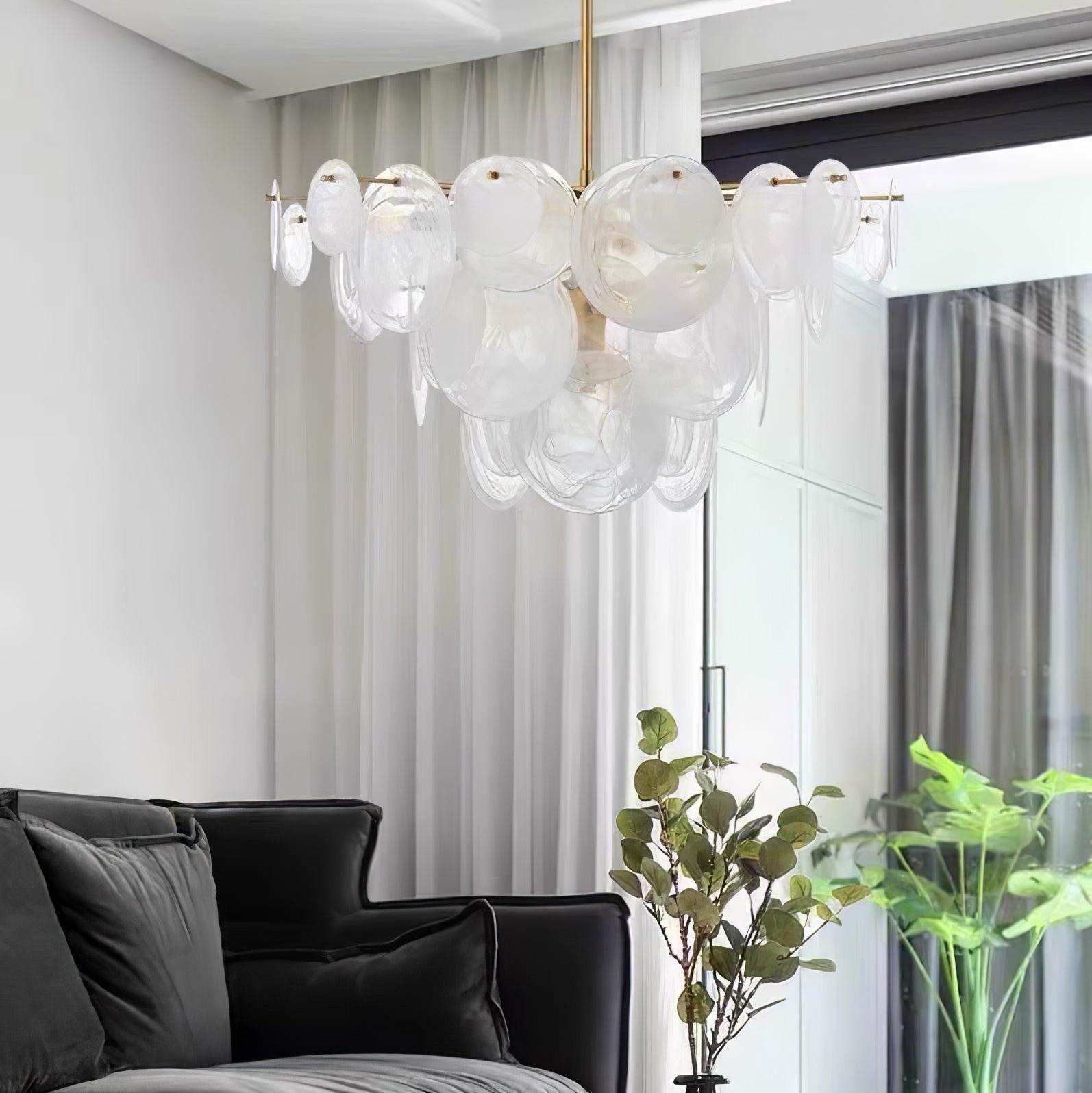 Olvynis Postmodern Luxury Discs Brass Glass Metal Chandelier - Letslighting
