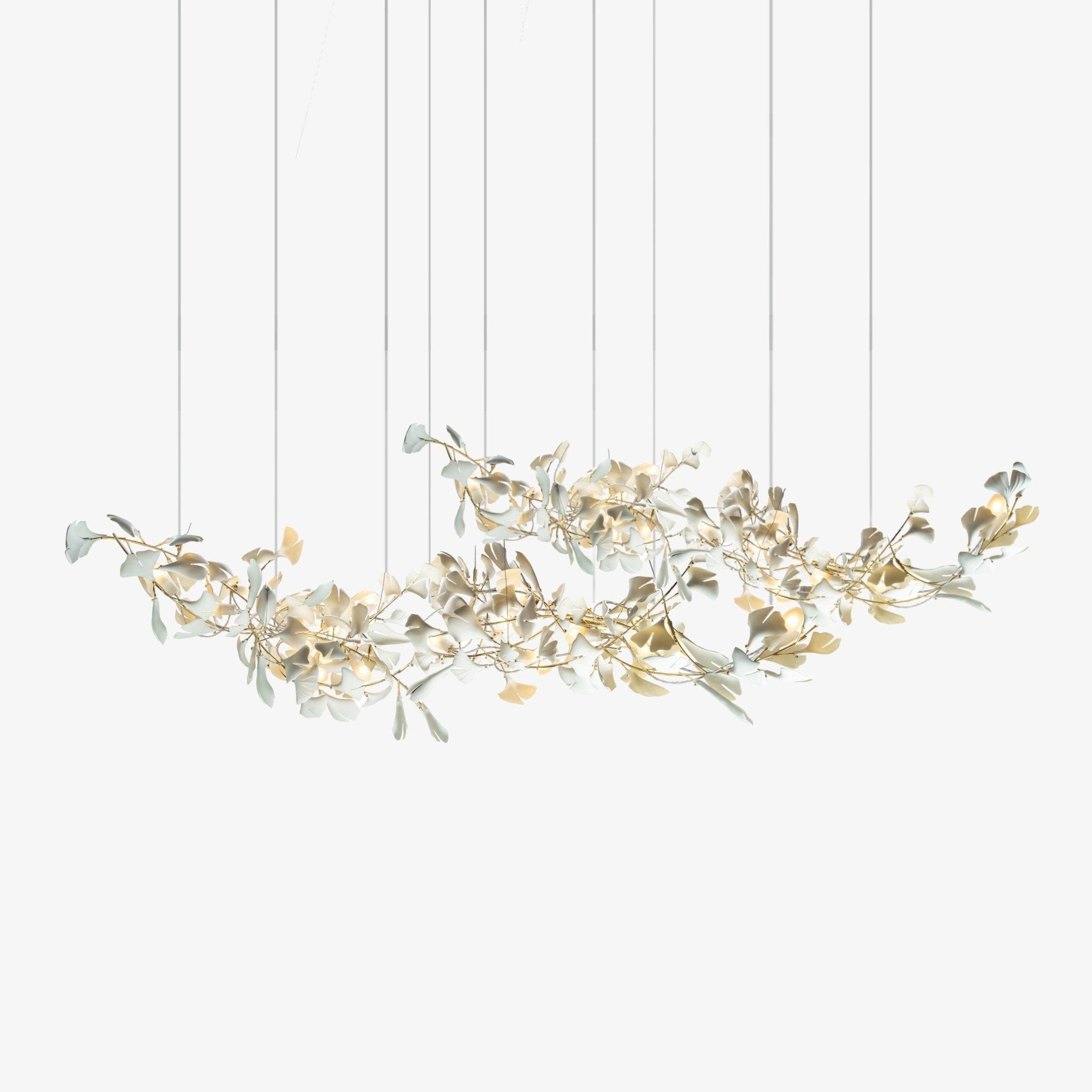 Elorus Double Layer Combination Gingko Chandelier - Letslighting