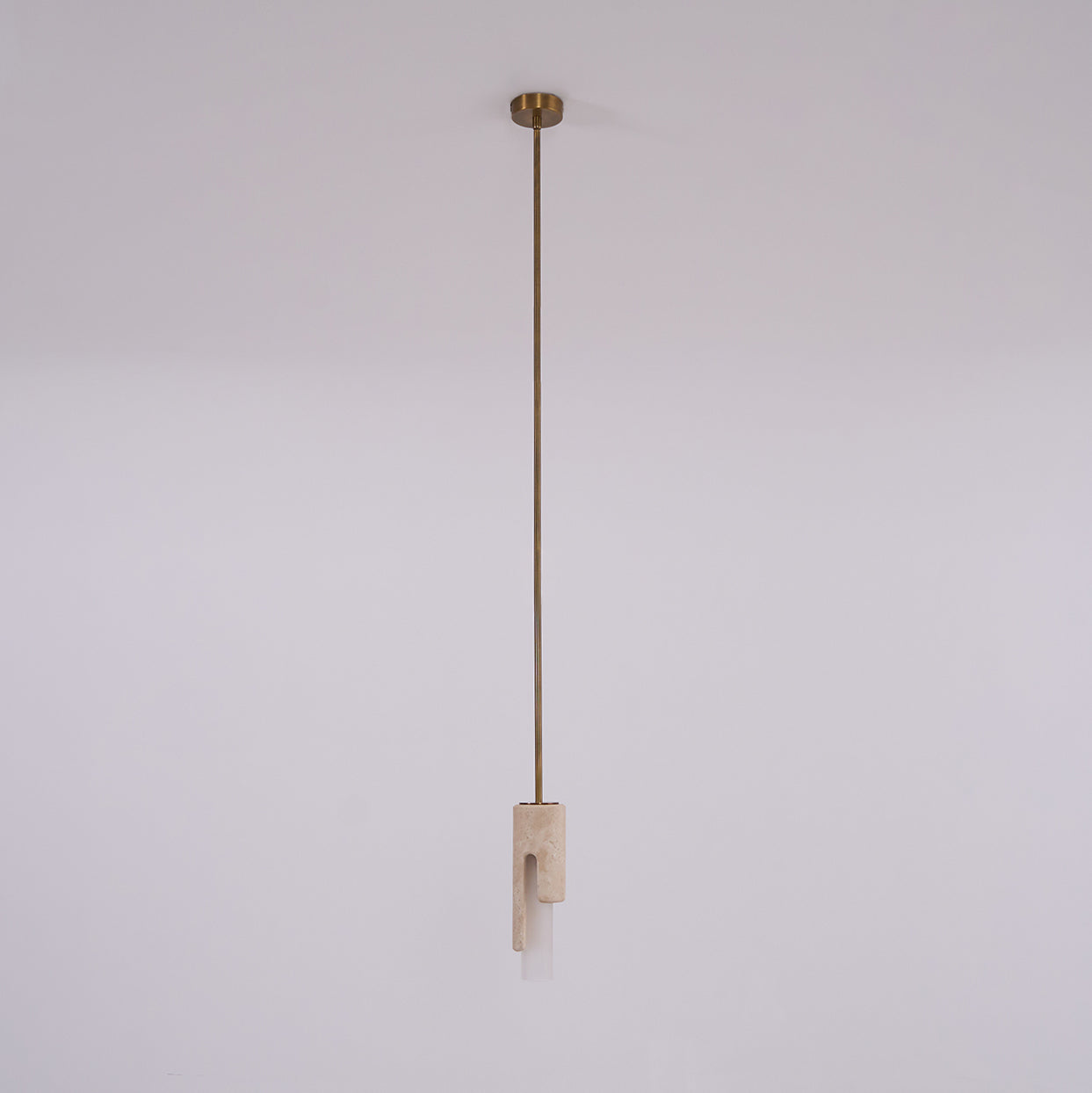 Elix Modern Minimalist Marble Glass Pendant Lamp - Lamp Copper