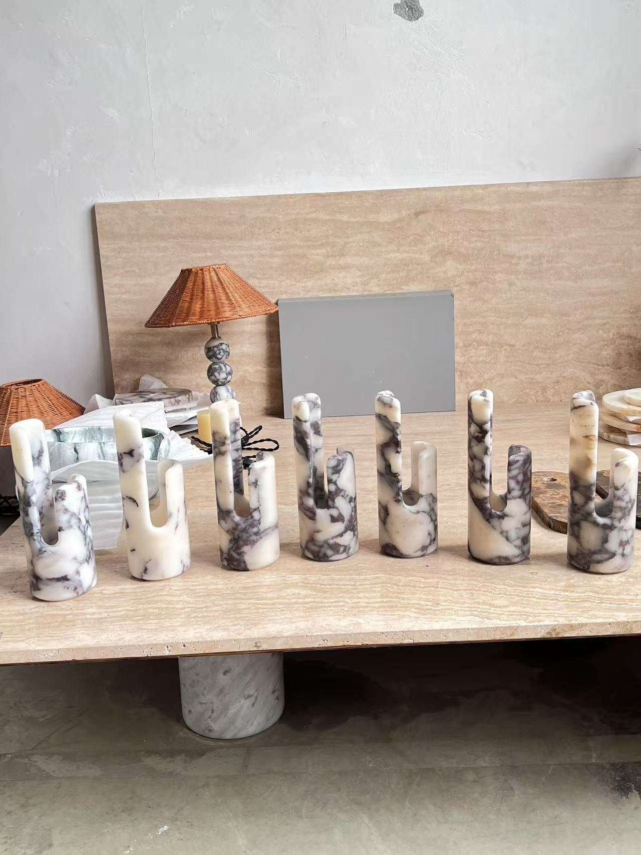 Elix Modern Minimalist Marble Glass Pendant Lamp - Lamp Copper