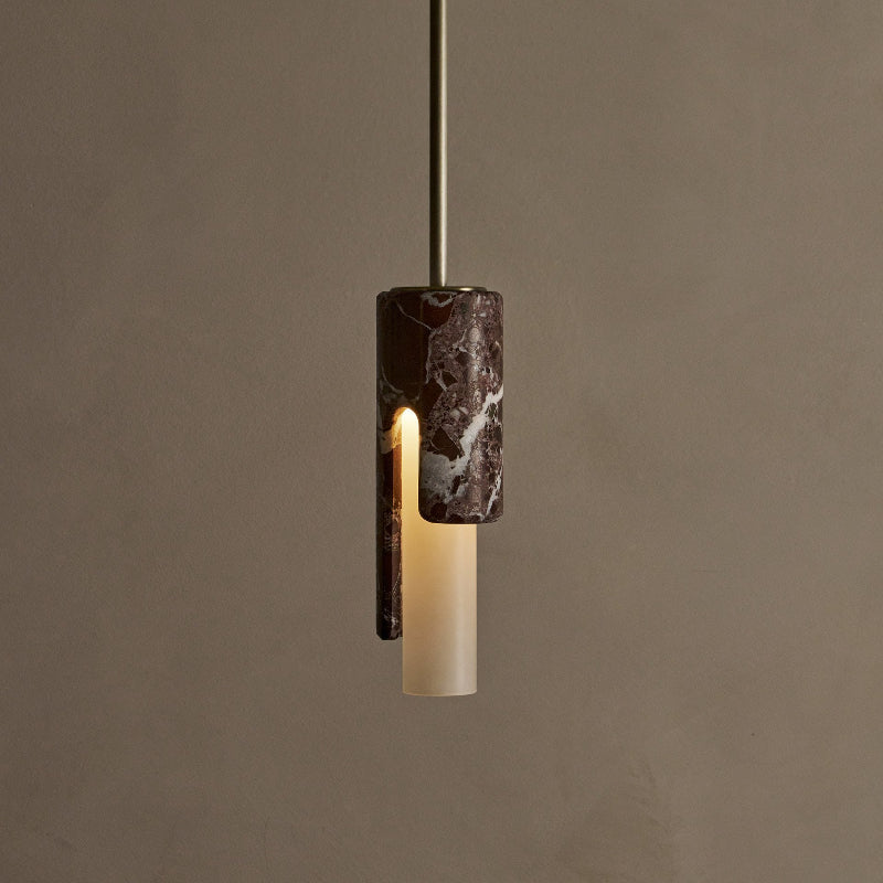 Elix Modern Minimalist Marble Glass Pendant Lamp - Lamp Copper