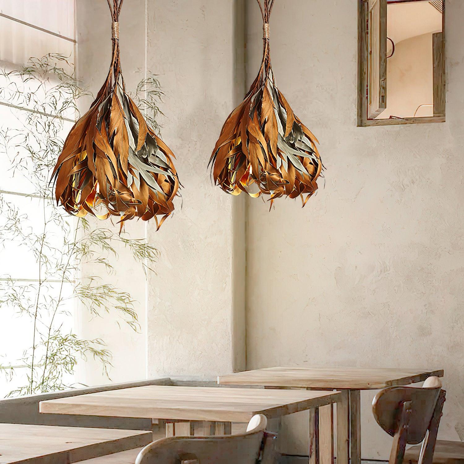 Dried Branch Leaf Pendant Lamp - Letslighting