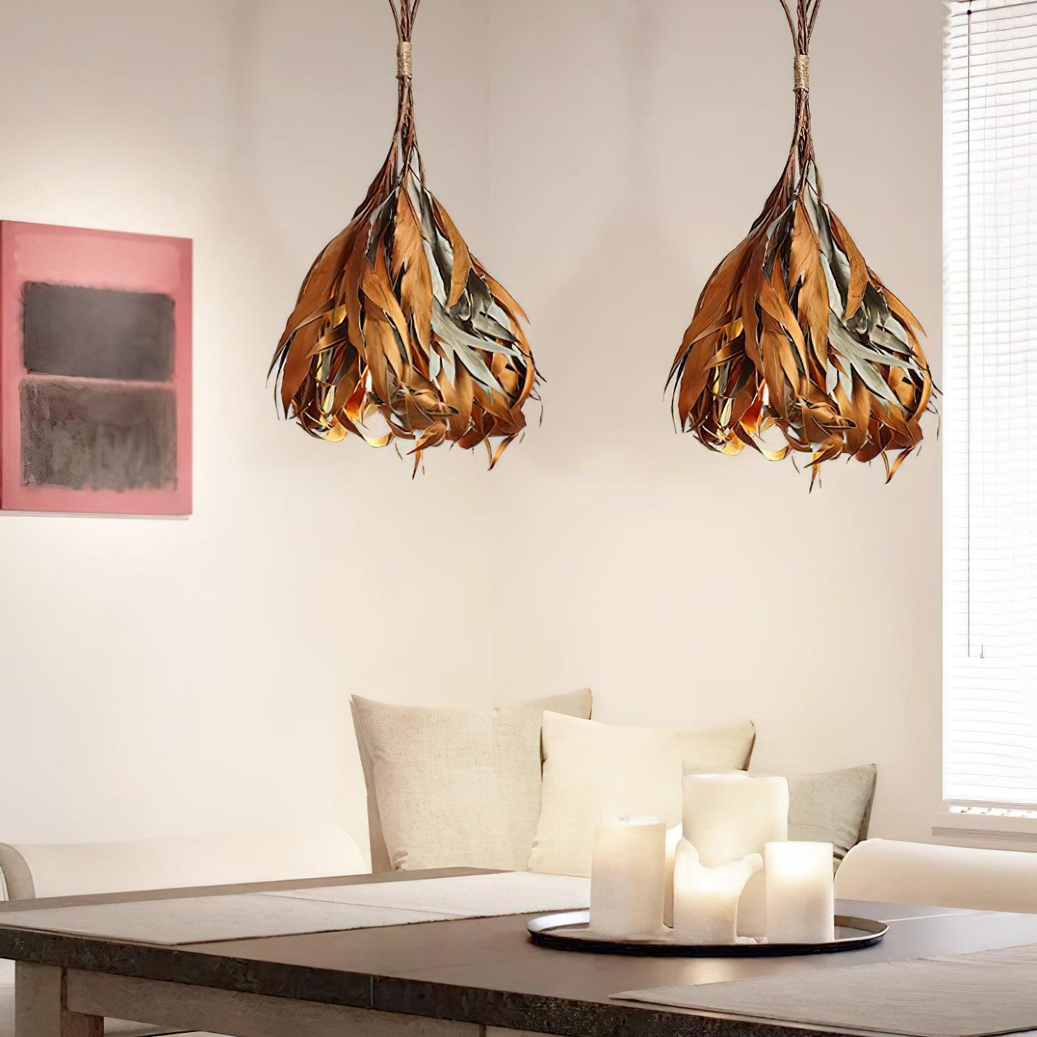 Dried Branch Leaf Pendant Lamp - Letslighting