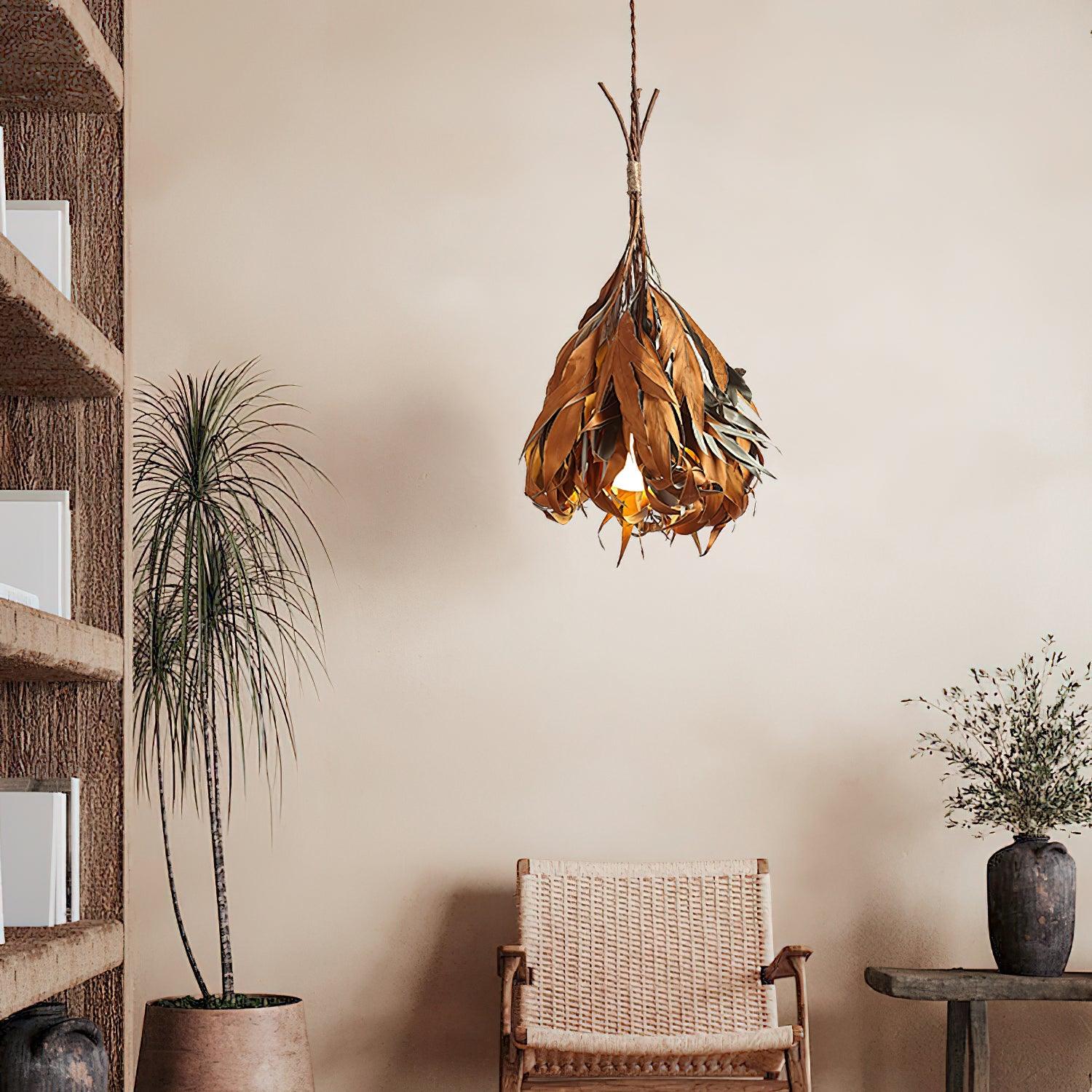 Dried Branch Leaf Pendant Lamp - Letslighting