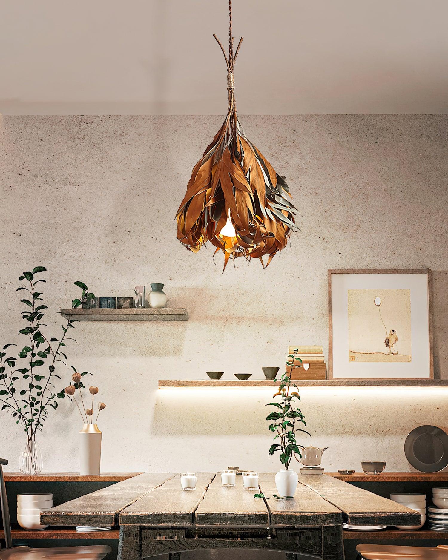 Dried Branch Leaf Pendant Lamp - Letslighting
