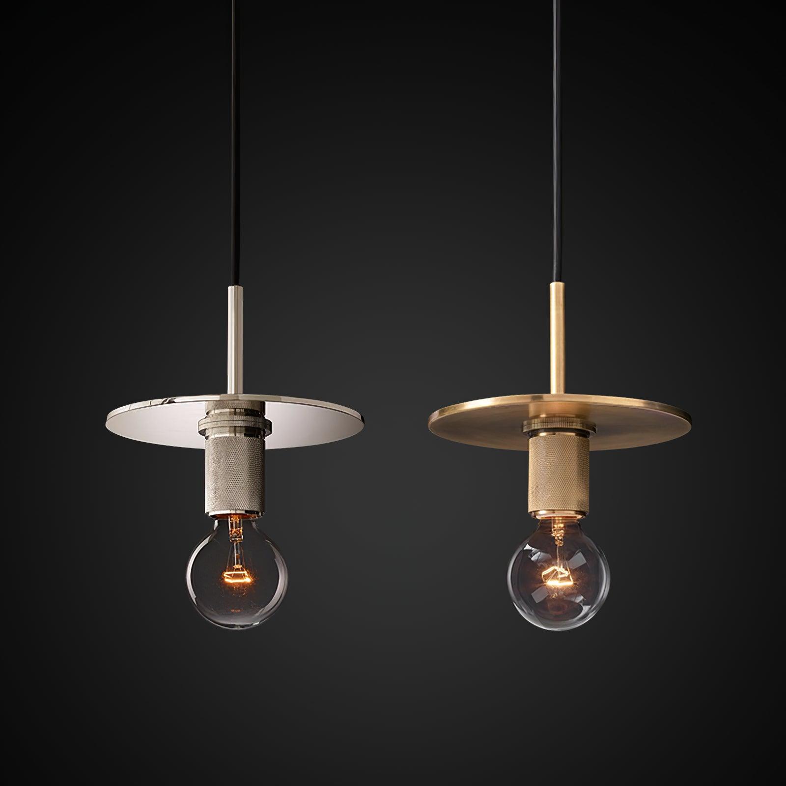 Pendant Lamp Brass Minimalist Metal Fixture for Dining or Kitchen - Letslighting