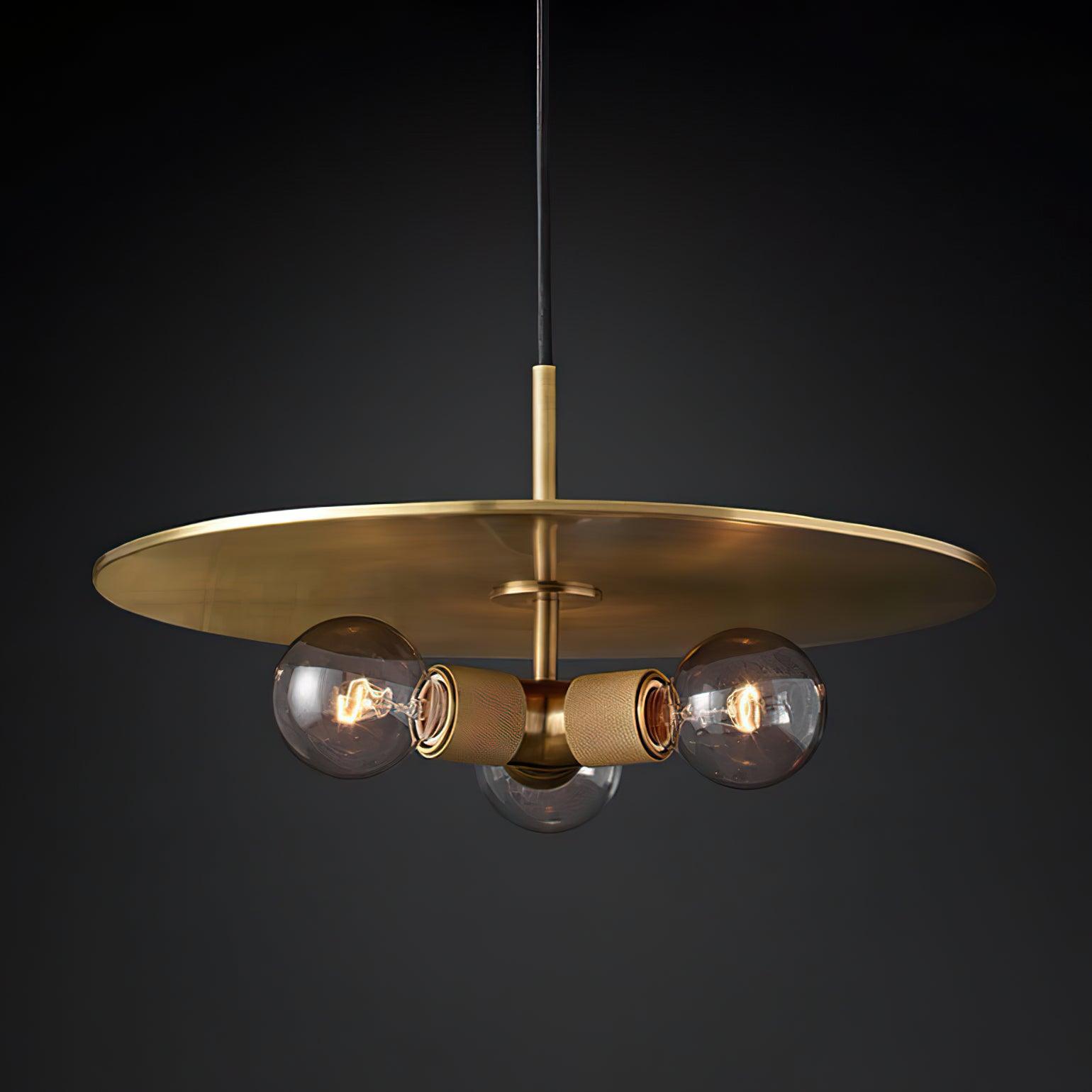 Pendant Lamp Brass Minimalist Metal Fixture for Dining or Kitchen - Letslighting