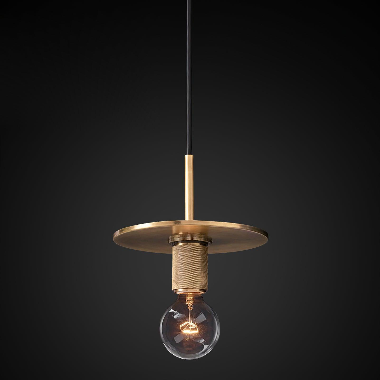 Pendant Lamp Brass Minimalist Metal Fixture for Dining or Kitchen - Letslighting