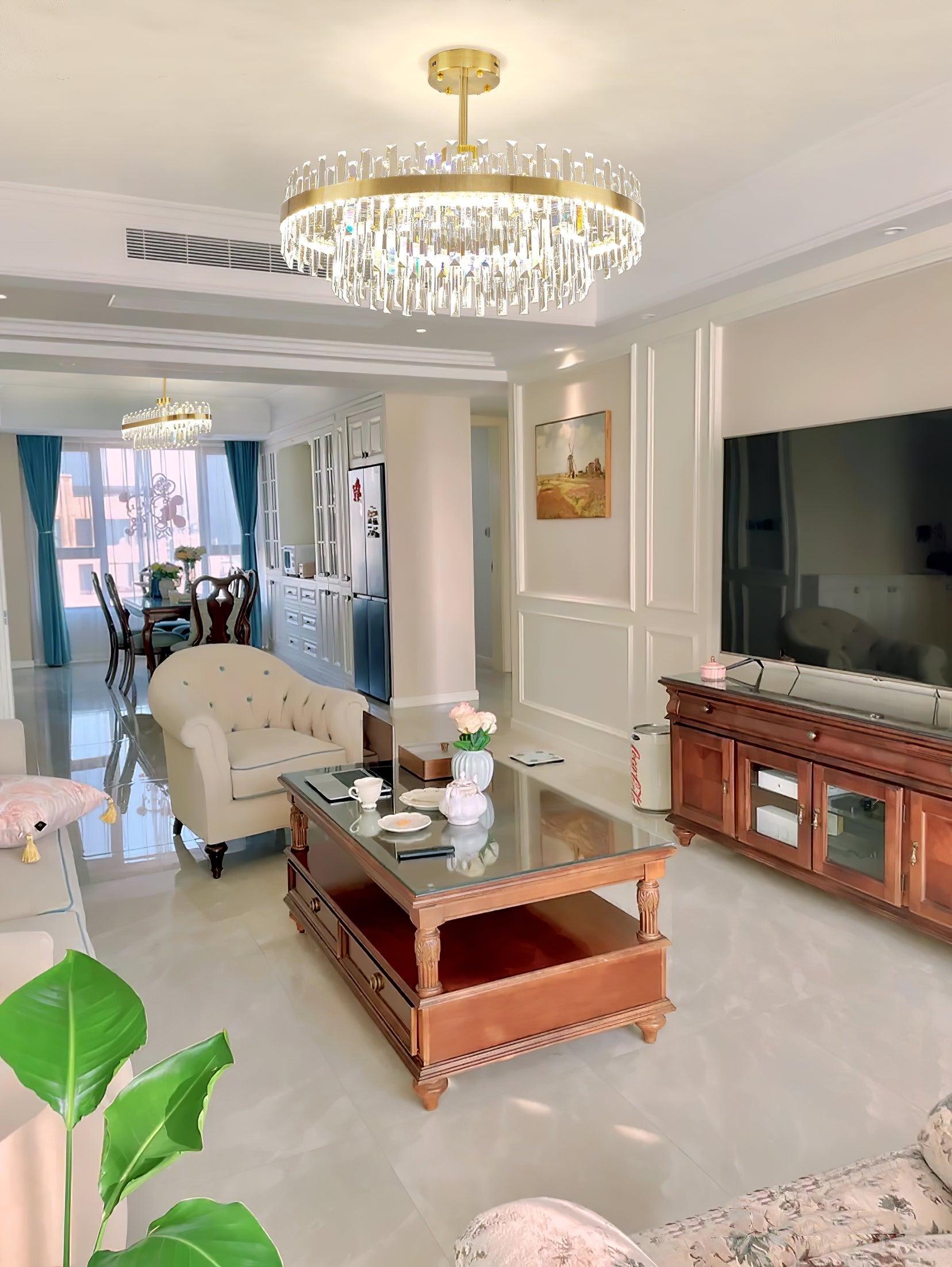 Drum Glass Chandelier - Letslighting