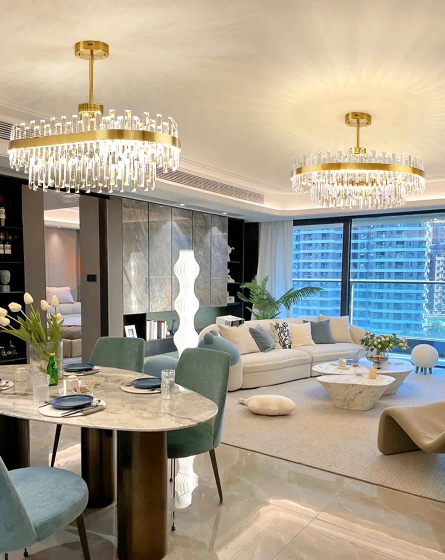 Drum Glass Chandelier - Letslighting