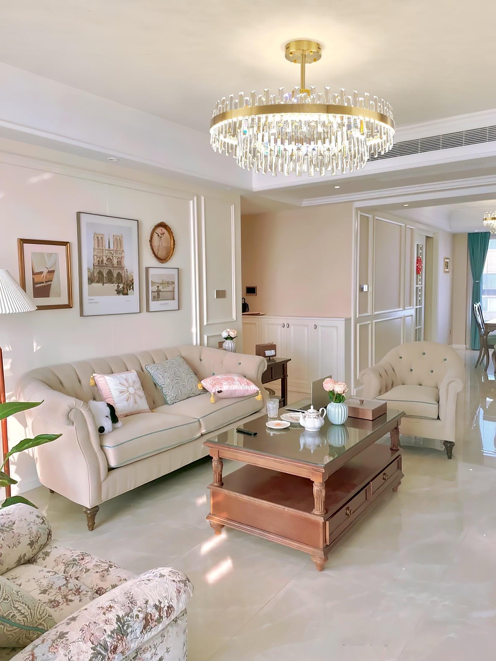 Drum Glass Chandelier - Letslighting