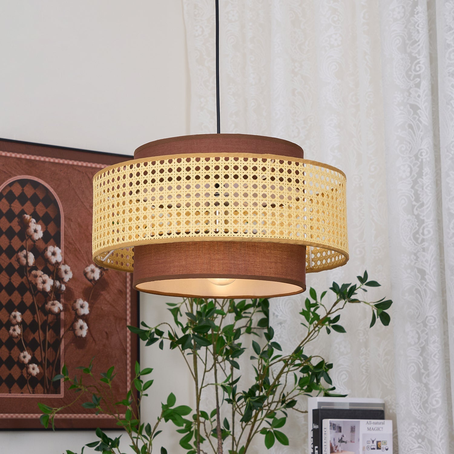 Drum Shade Pendant Light - Letslighting