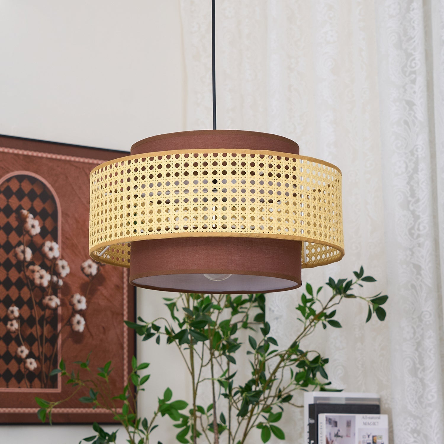 Drum Shade Pendant Light - Letslighting