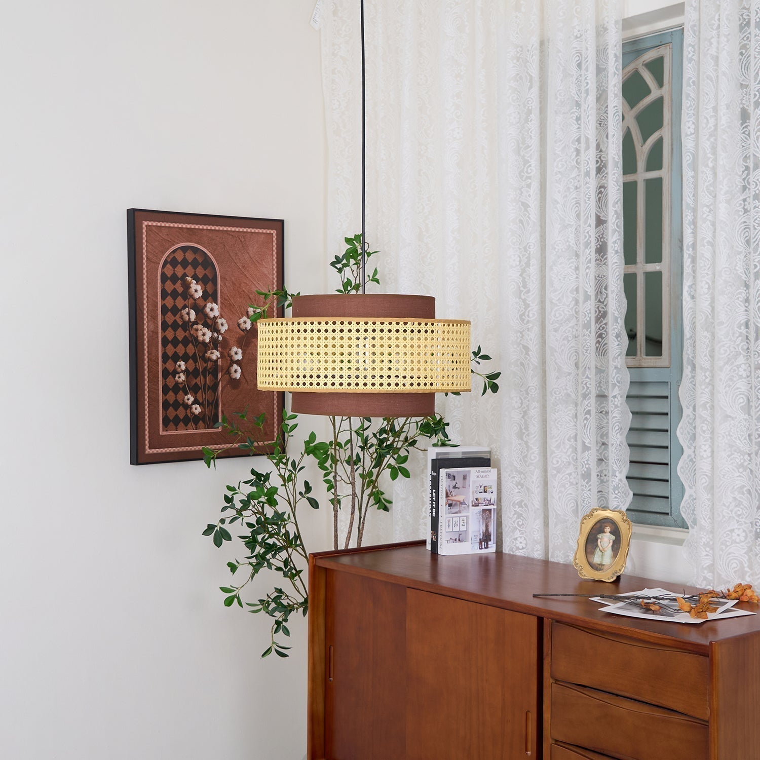 Drum Shade Pendant Light - Letslighting