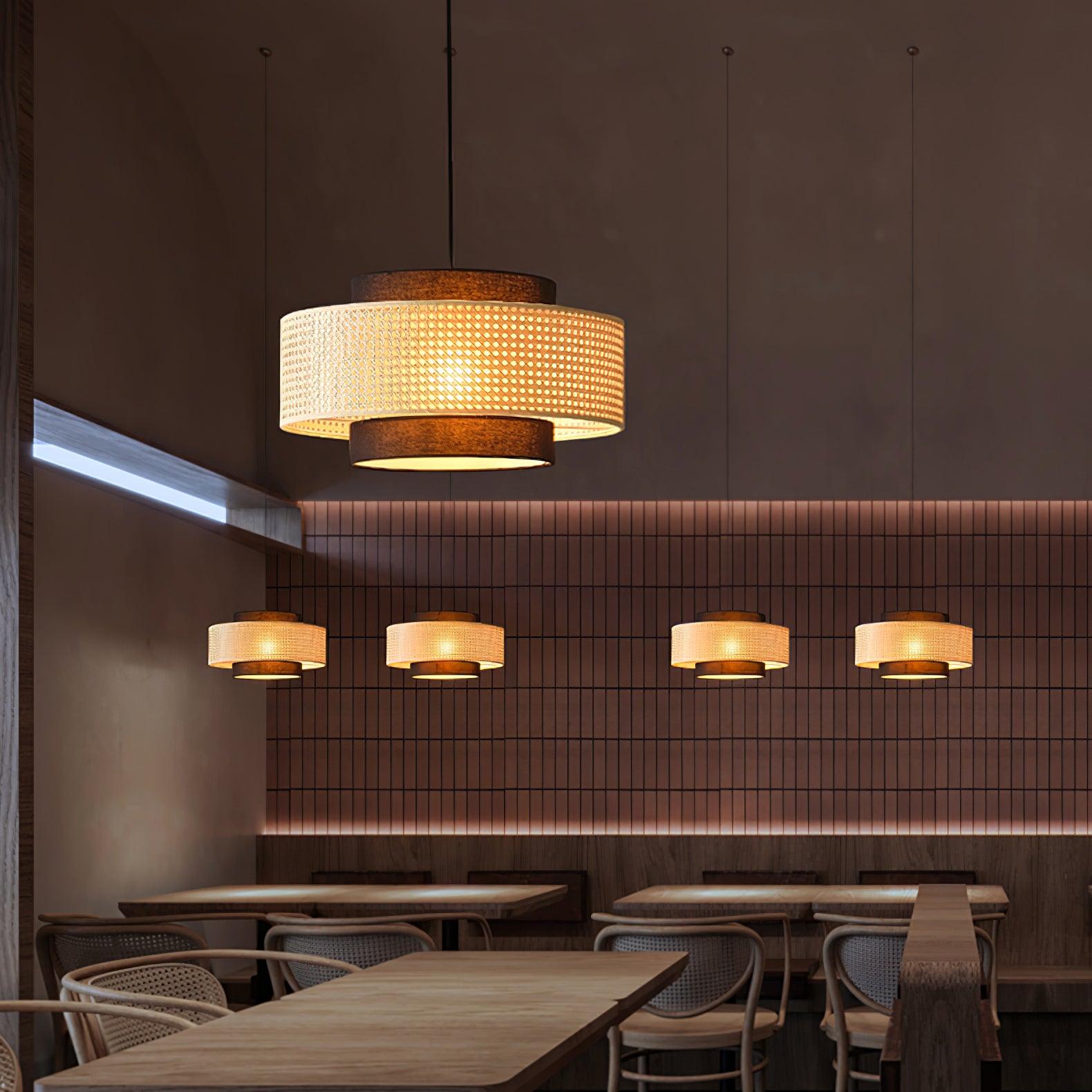 Drum Shade Pendant Light - Letslighting