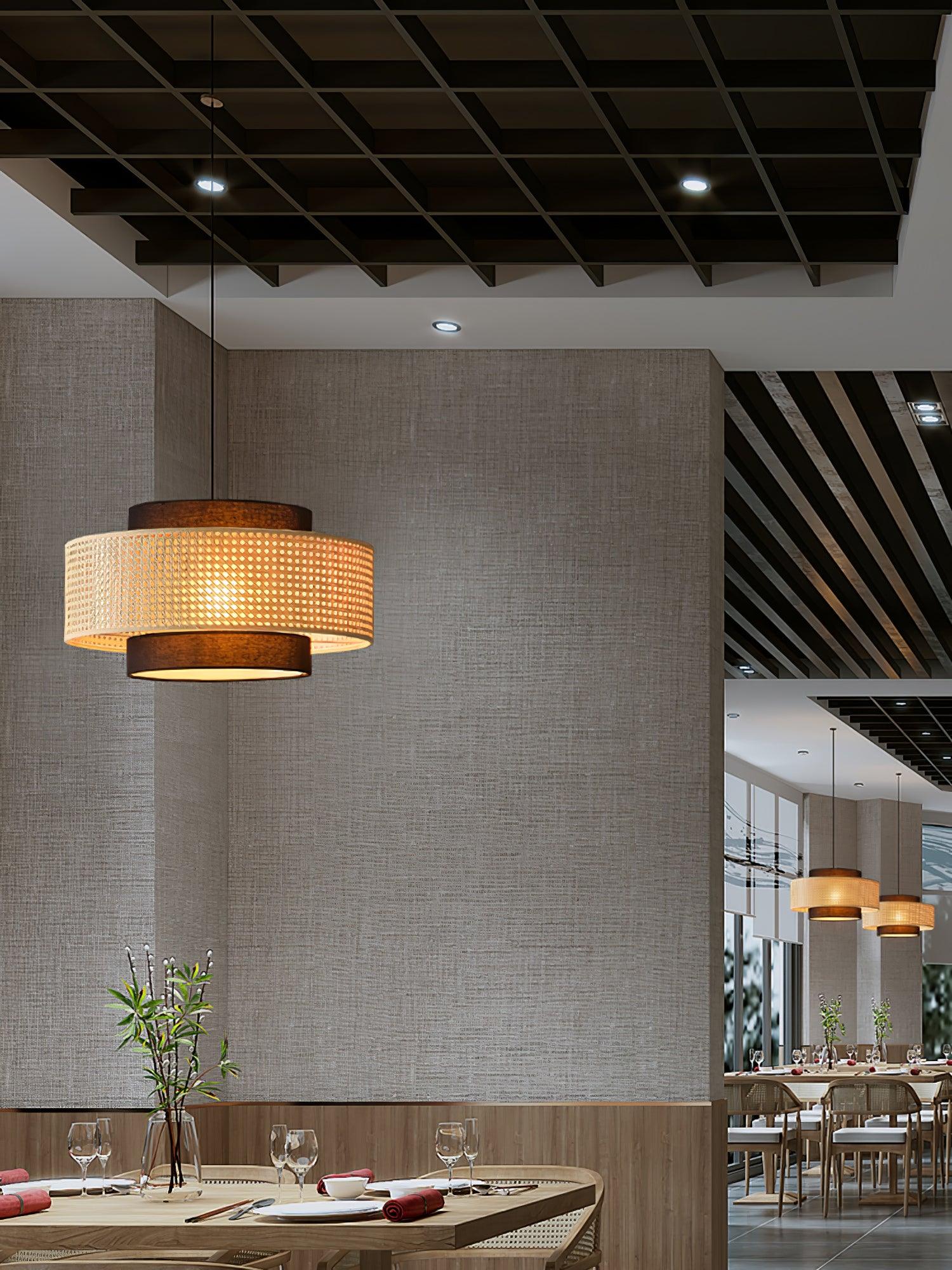 Drum Shade Pendant Light - Letslighting