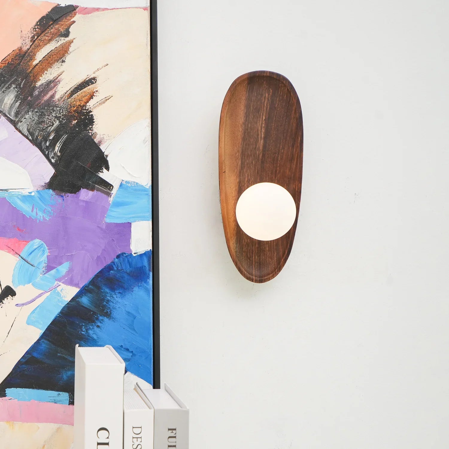 Ligno  Wall Lamp Natural Wood Glass