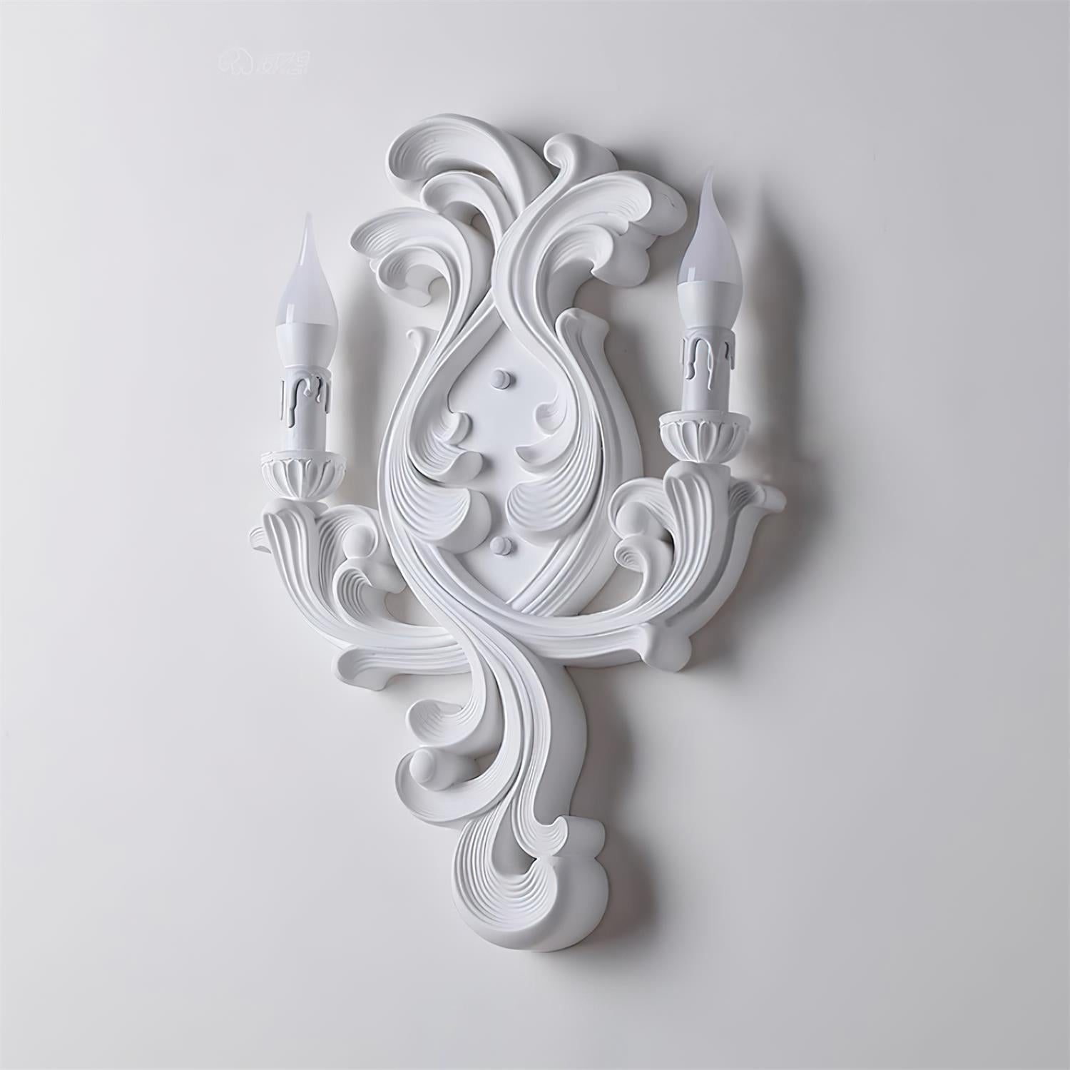 Wall Lamp Sculptural Plaster Candle Arms - Letslighting