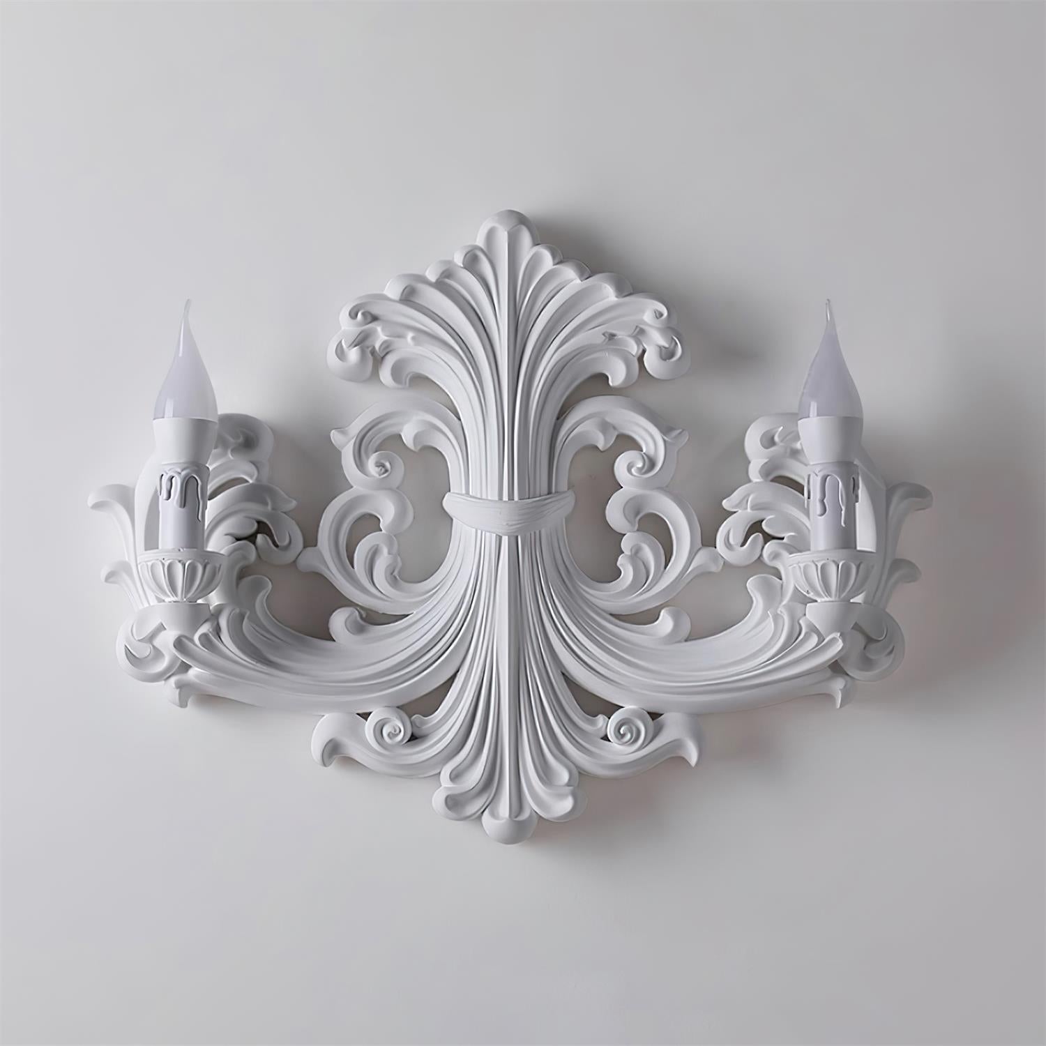 Wall Lamp Sculptural Plaster Candle Arms - Letslighting