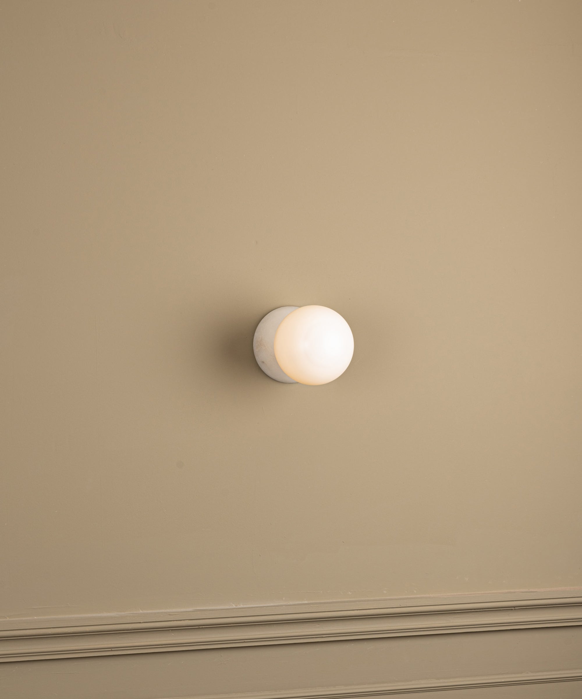 Fable Modern Minimalist Marble Glass Wall Lamp - Lamp Copper