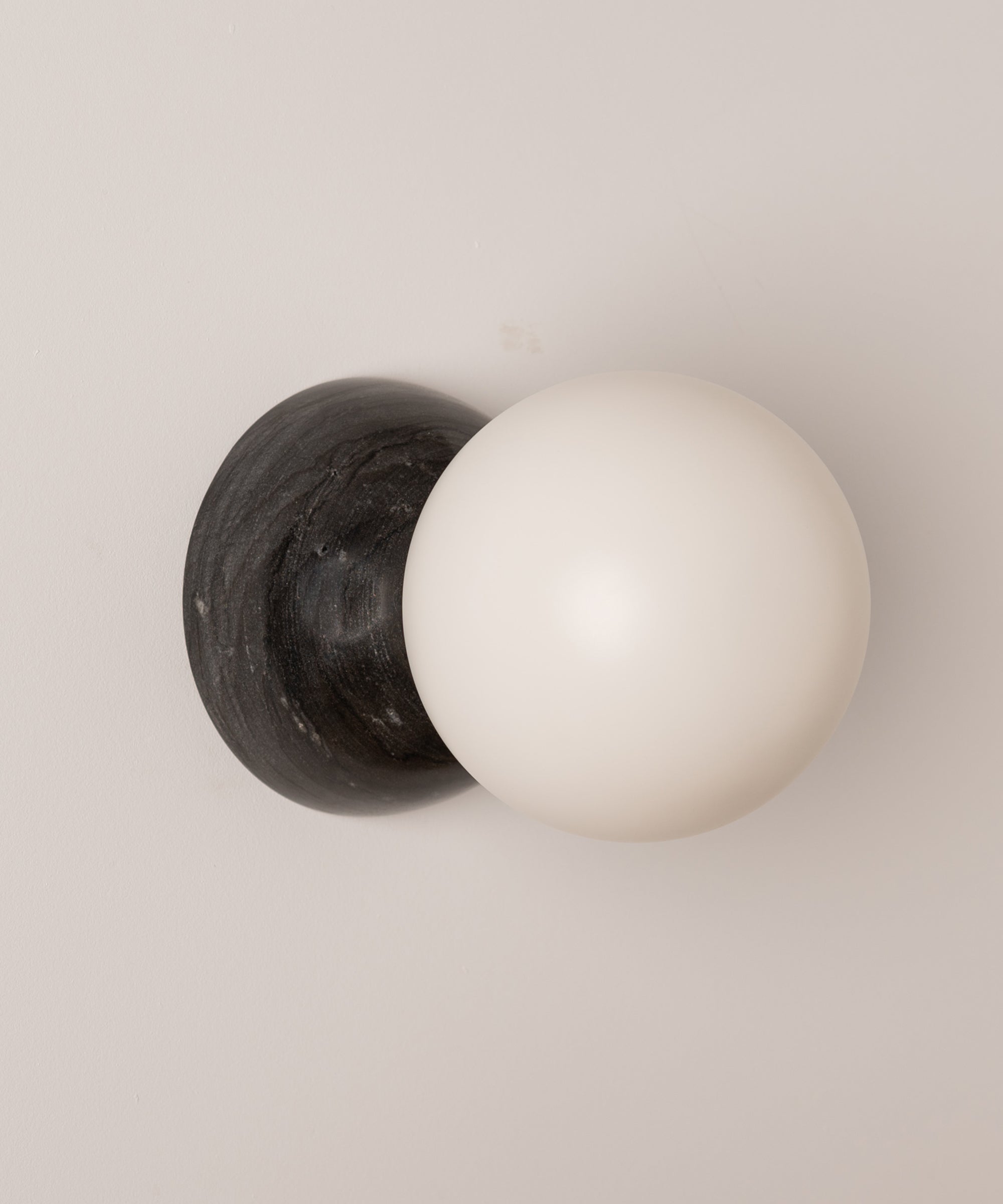 Fable Modern Minimalist Marble Glass Wall Lamp - Lamp Copper