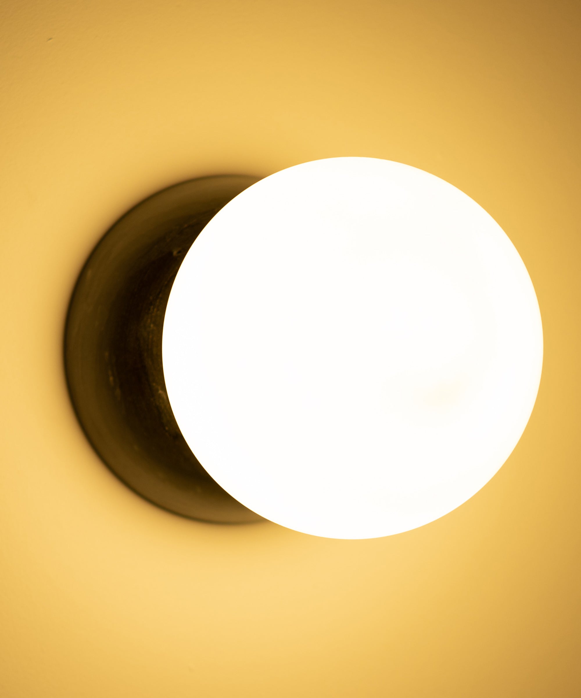 Fable Modern Minimalist Marble Glass Wall Lamp - Lamp Copper