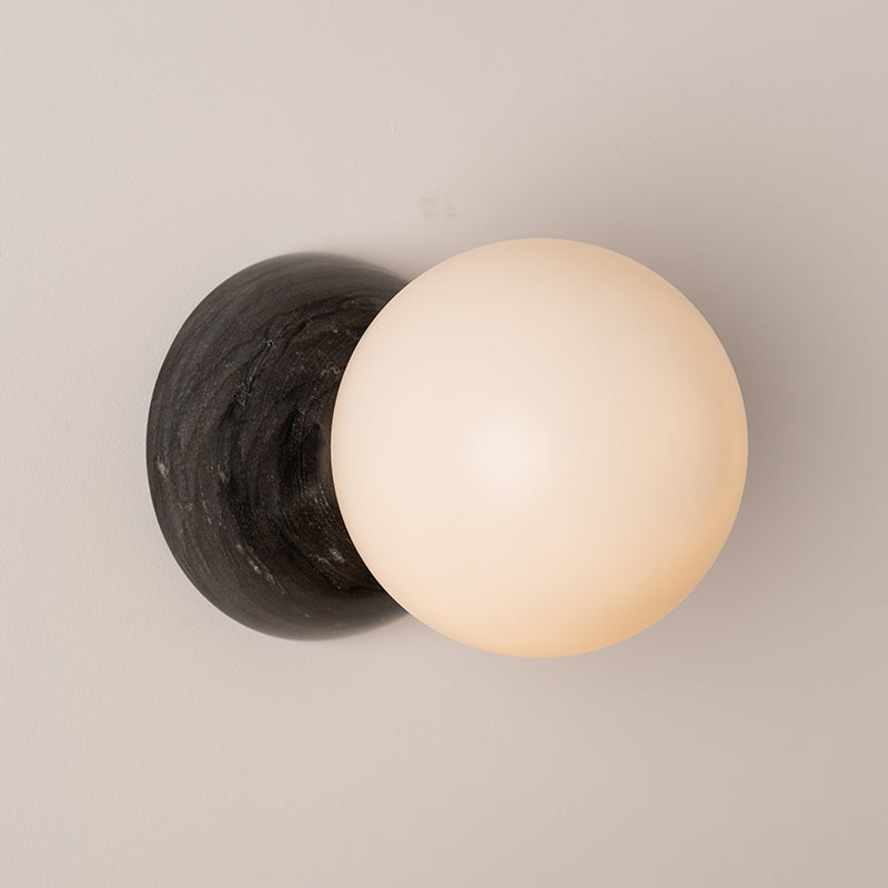 Fable Modern Minimalist Marble Glass Wall Lamp - Lamp Copper