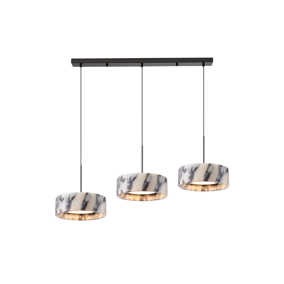 Glide Modern Minimalist Marble Metal Pendant Lamp - Lamp Copper