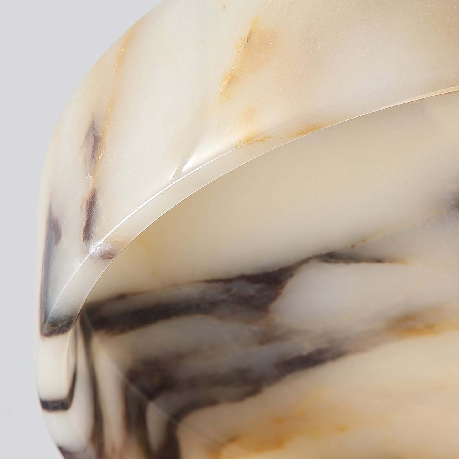 Glide Modern Minimalist Marble Metal Pendant Lamp - Lamp Copper