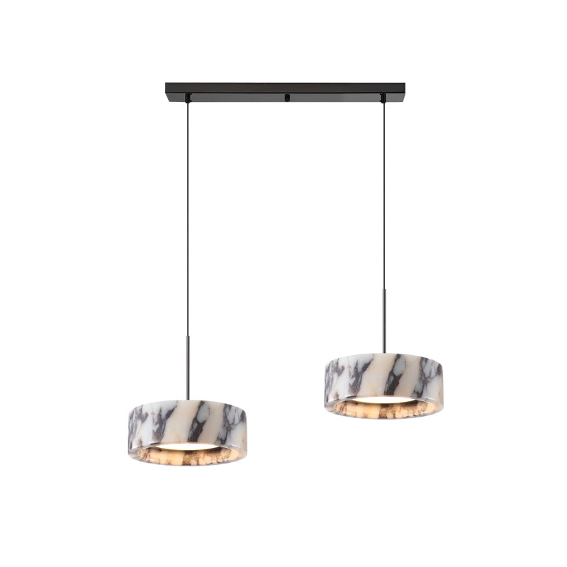 Glide Modern Minimalist Marble Metal Pendant Lamp - Lamp Copper