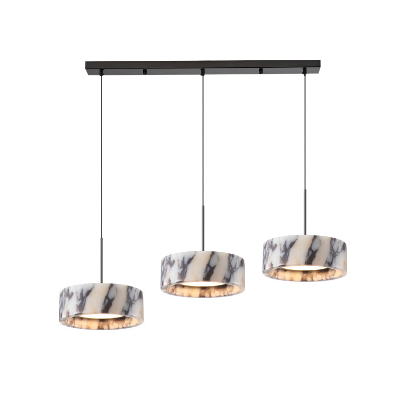 Glide Modern Minimalist Marble Metal Pendant Lamp - Lamp Copper