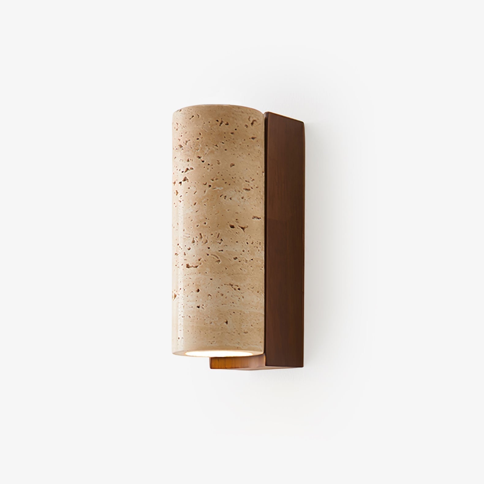 Lysandra Cylindrical Travertine Wall Light - Letslighting