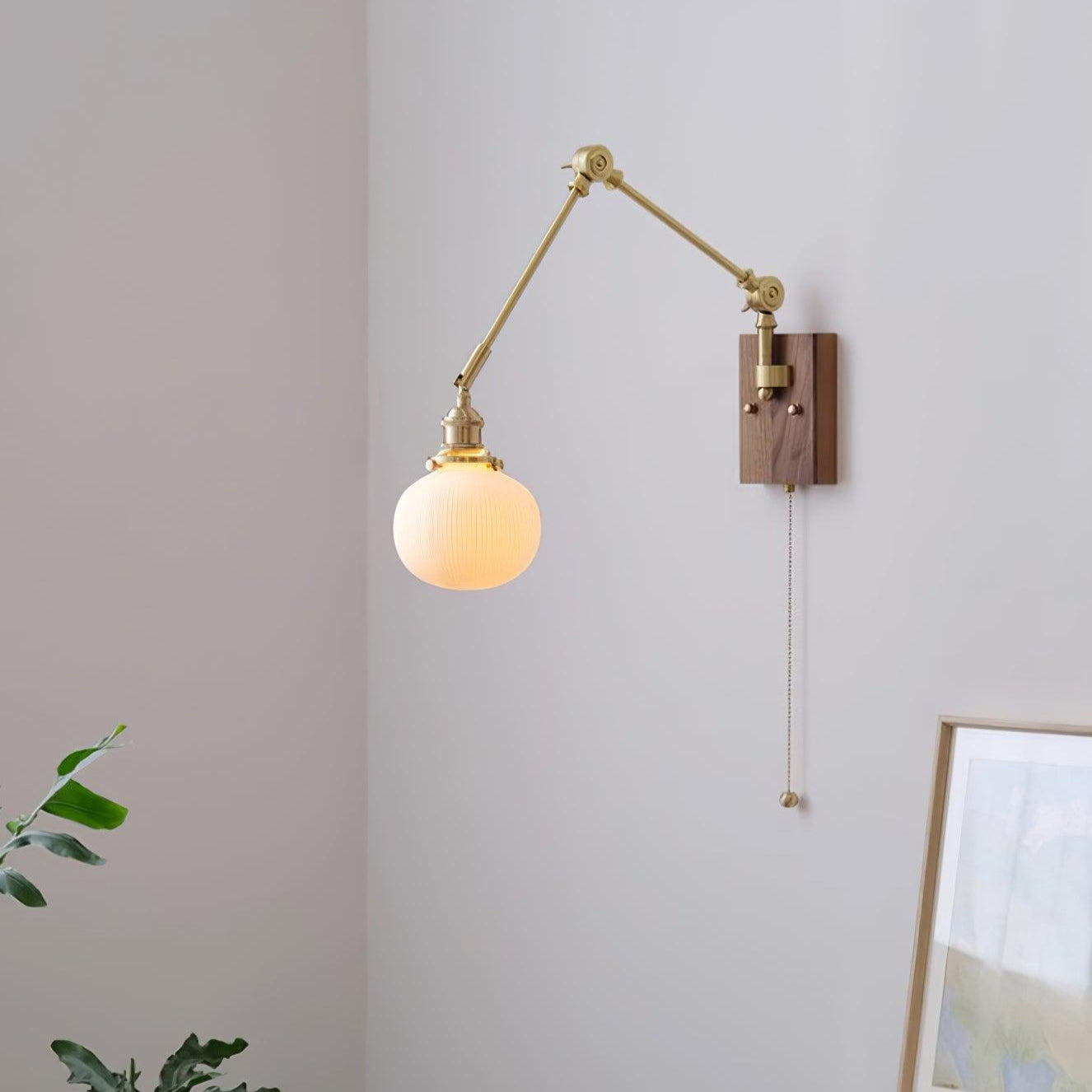 Brione Vintage Adjustable Swing Arm Wall Lamp - Letslighting