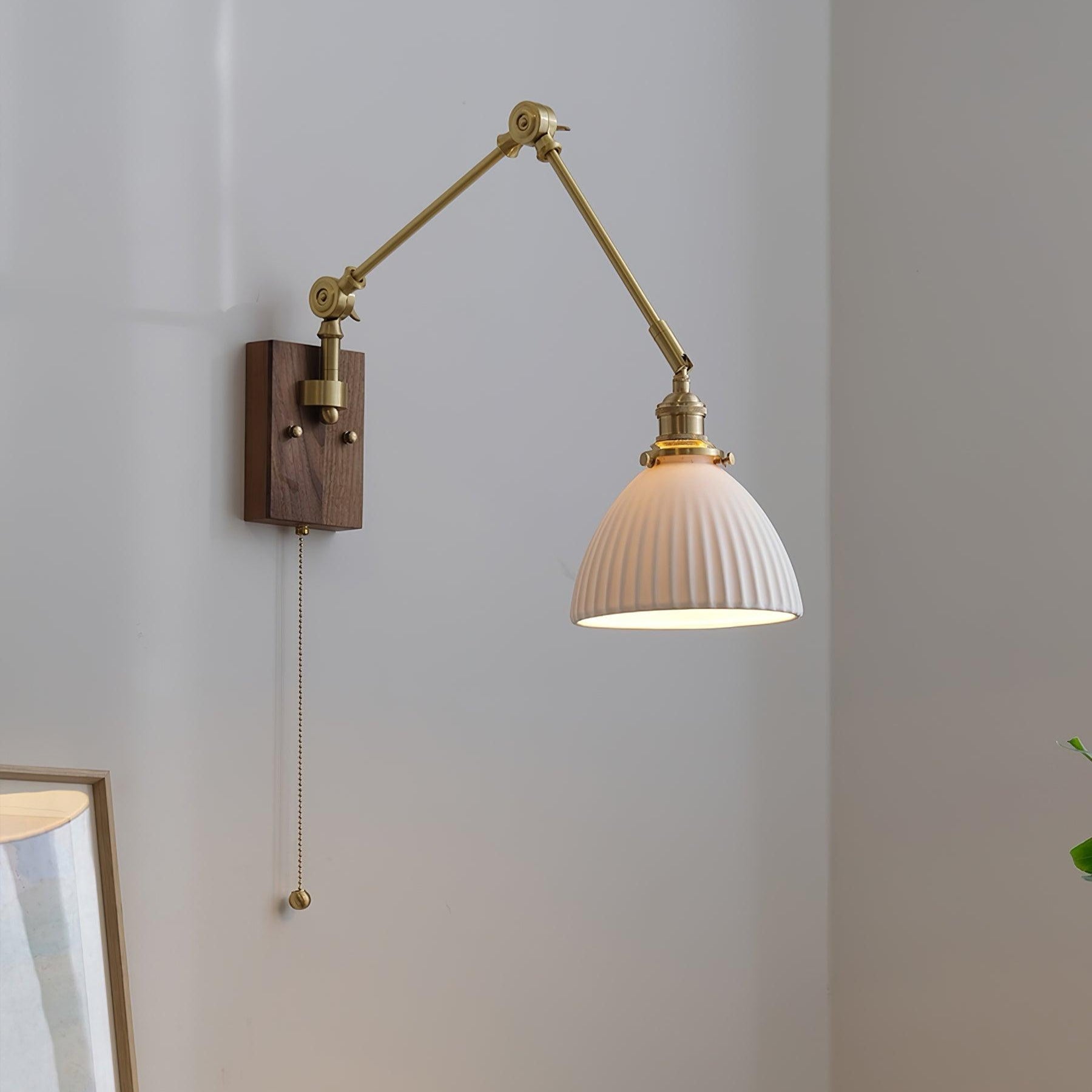 Brione Vintage Adjustable Swing Arm Wall Lamp - Letslighting