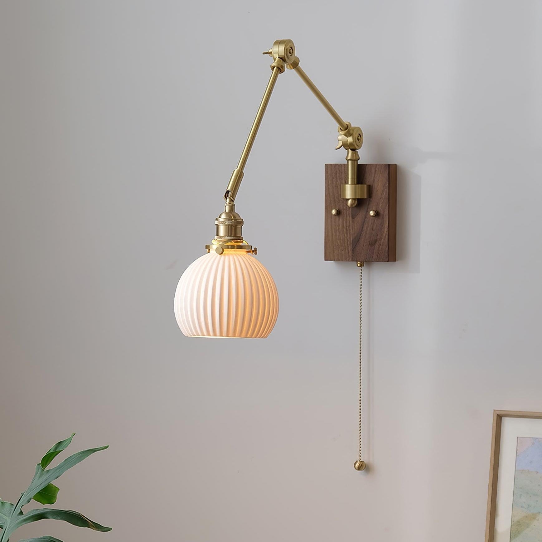 Brione Vintage Adjustable Swing Arm Wall Lamp - Letslighting