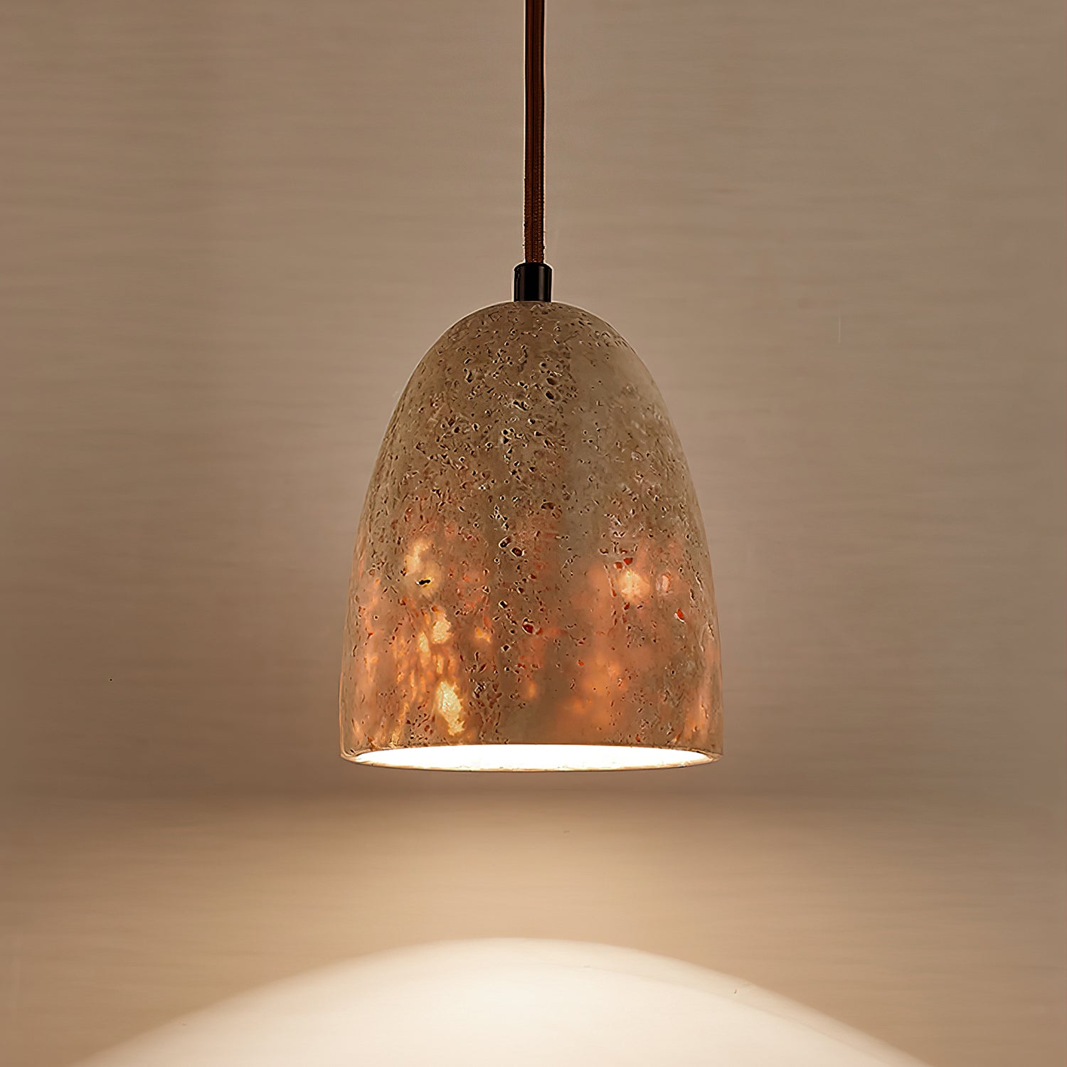 Evtheira Conical Travertine Pendant Light - Letslighting
